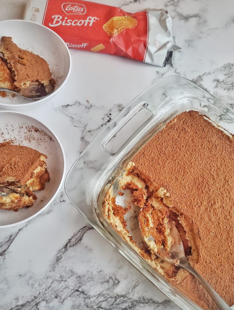 Lotus Biscoff Cookie Butter Tiramisu serving