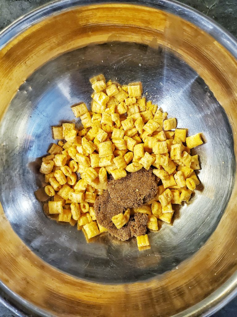 Cereal with brown sugar in a bowl for cereal milk